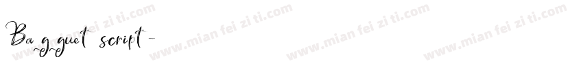 Bagguet script字体转换